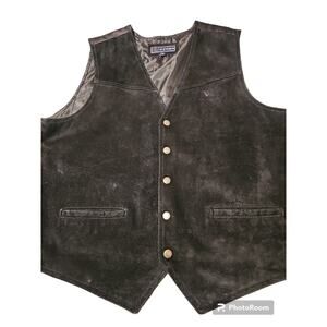 Men's Roper Black‎ Suade Vest Size Large